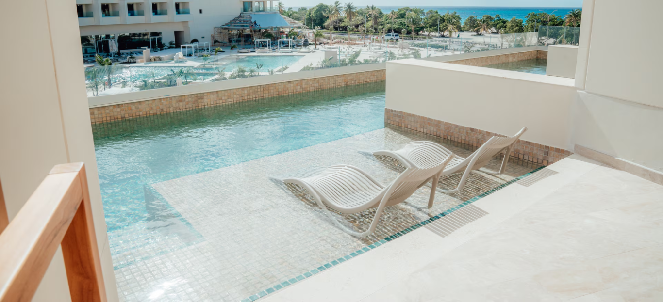 Spacious guest room at JOIA Aruba by Iberostar