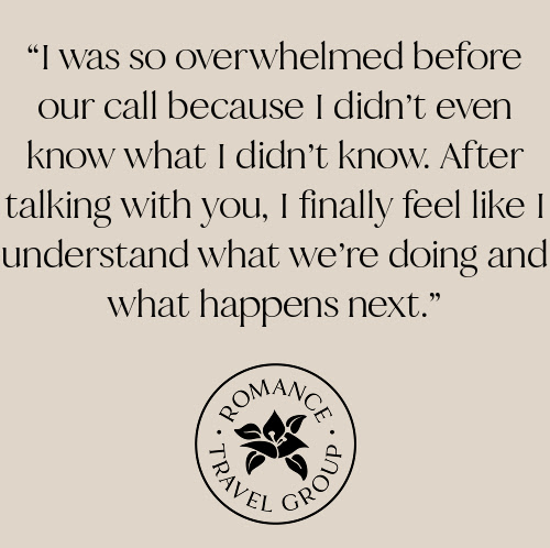 Romance Travel Group testimonial about understanding what happens next after a call
