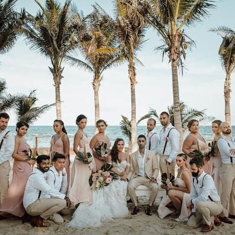 Indian Wedding Party By Ocean