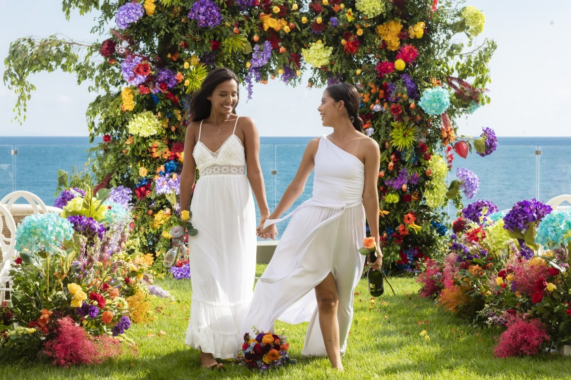 LGBTQ+ Destination Wedding Brides On Beach
