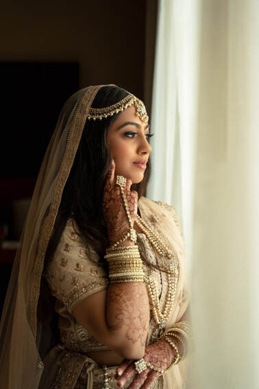 Indian Wedding Bride Reflecting